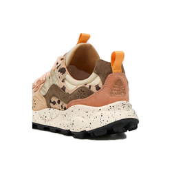 YAMANO 3 UNI Sneakers in suede e tessuto tecnico - Beige-Marrone